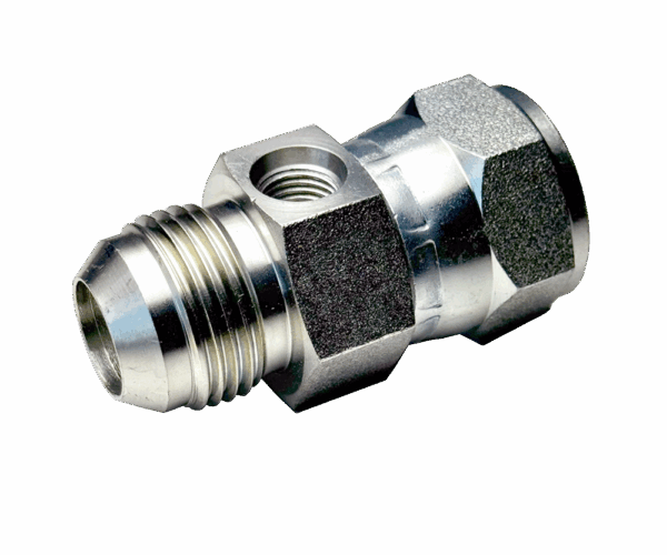 JIC Male X JIC Female Gauge Port Adapter with 7/16" ORB Port