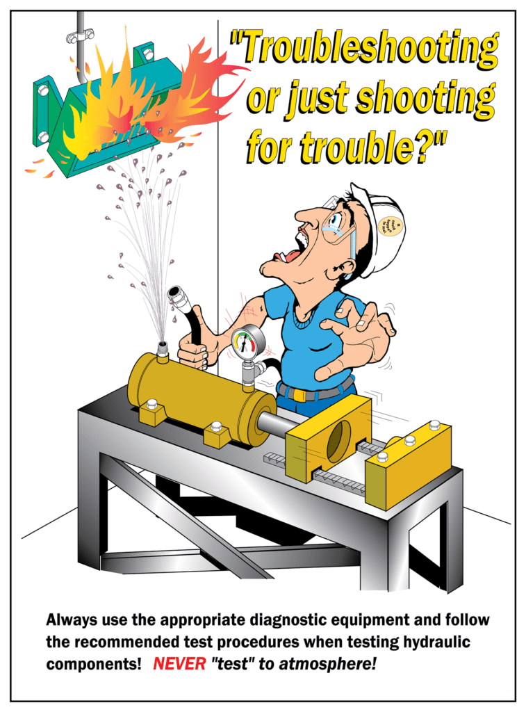 Troubleshooting or Just Shooting for Trouble Hydraulic Safety Poster