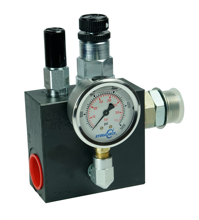 Hydracheck Safety Relief Valve Inline Flow Meters 20 ORB (5000 PSI)