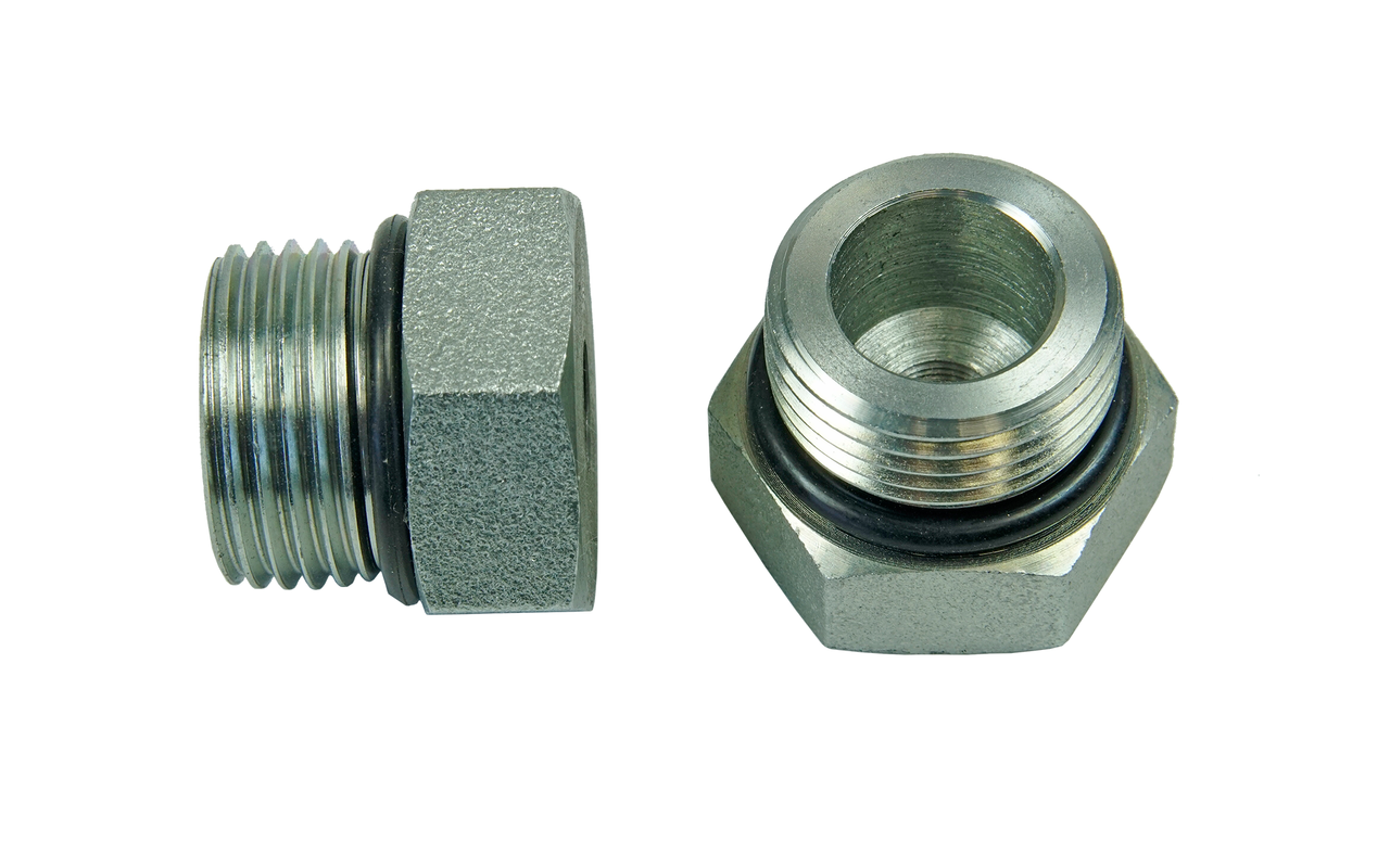 ORB Male Plug with Gauge Ports 1/8 inch NPT Gauge Port Hydracheck