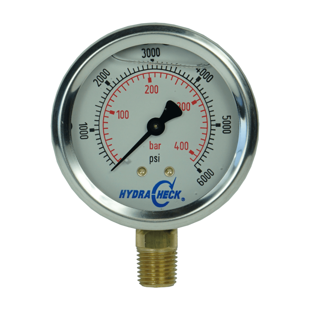 Pressure and Vacuum Gauges 6000 PSI HydraCheck