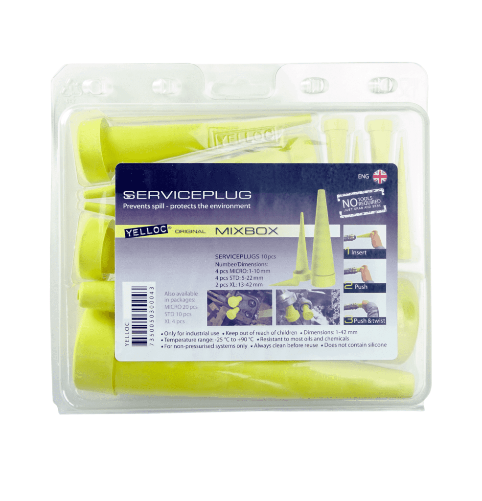Yelloc Serviceline Plugs, StandardBox (Qty. 10/box) HydraCheck