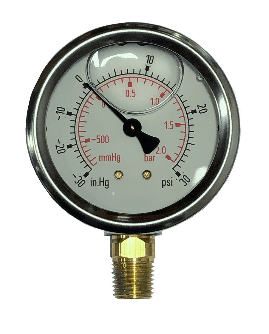 Both Vacuum AND Pressure Gage by Sierra 0-30PSI OR 30mm/Hg SC4ND30CWRONAG 4.5" D 